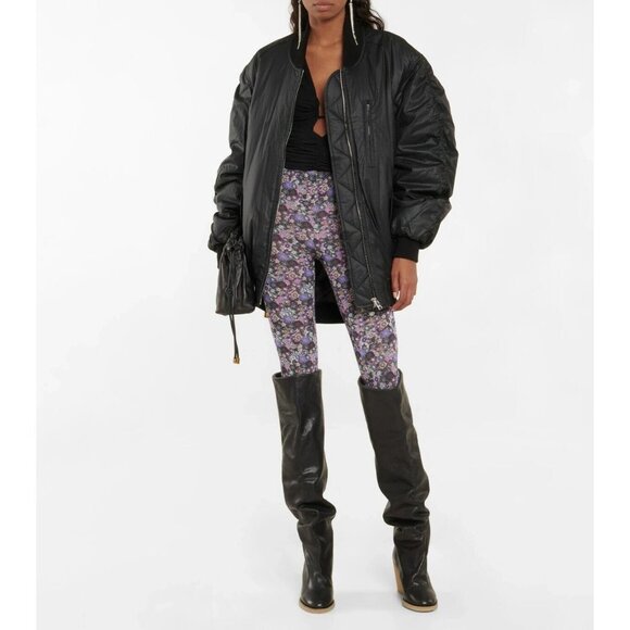 Isabel Marant Kayama Bomber Jacket Size 34 XS Womens Black $1490
